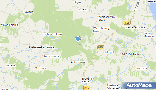 mapa Gajówka Działyń, Gajówka Działyń na mapie Targeo